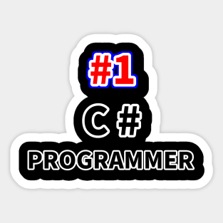 Number one C# programmer Sticker